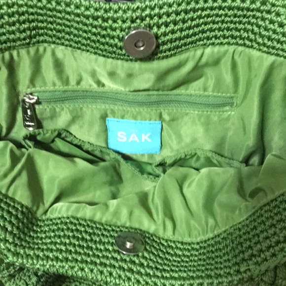 The Sak hand crocheted green purse - Picture 4 of 6